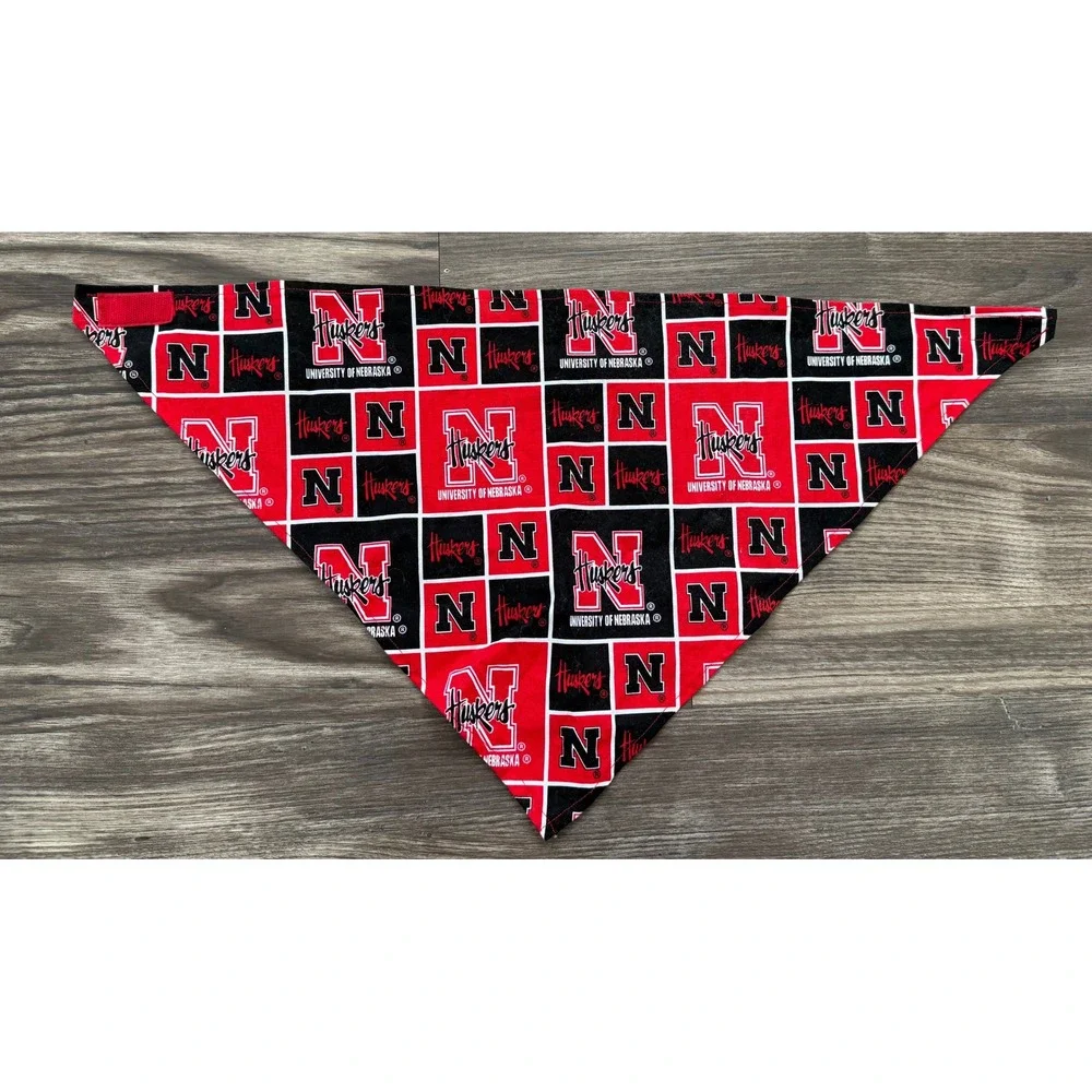 Nebraska Cornhuskers Pet Bandana Red Black University of Nebraska Huskers NCAA